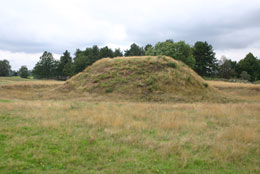 The burial barrow at Sutton Hoo in Suffolk